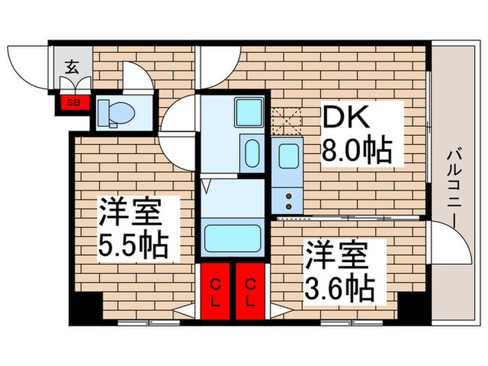 ｱｲﾙﾌﾟﾚﾐｱﾑ東京押上ﾉｰｽ(301)の物件間取画像