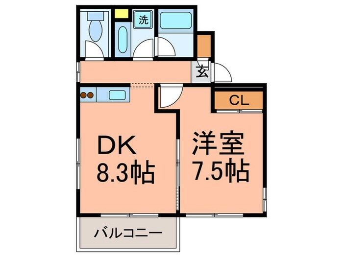 ロ－ズガ－デン池尻の物件間取画像