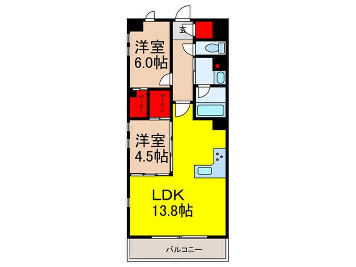 CLIOﾗｳﾞｪﾙﾃﾞｨ中央湊(1001)の物件間取画像