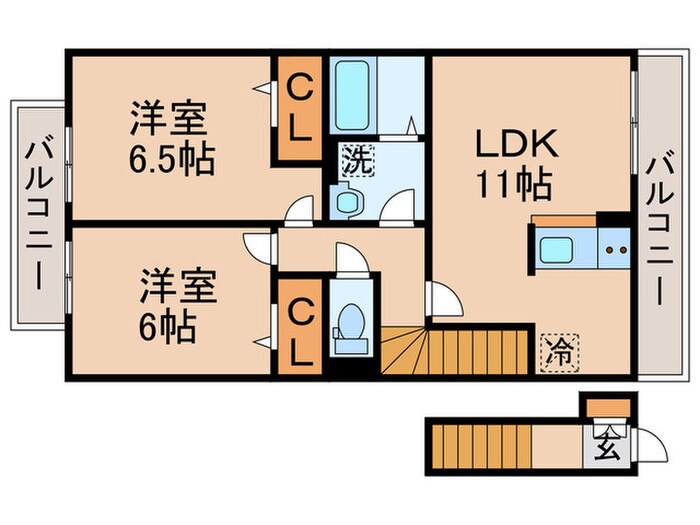 センターハウスＢ棟の物件間取画像