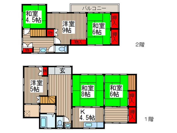 栗橋東3丁目貸家の物件間取画像