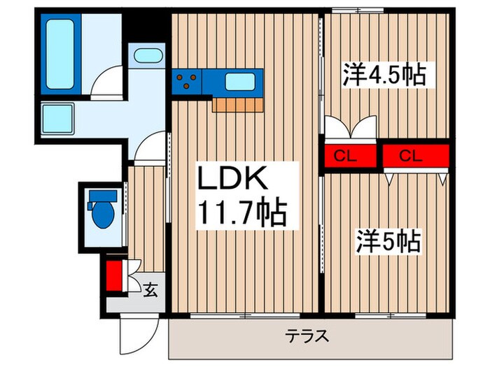 仮）ＴＯＭＡＴＯⅢ　Ｂ棟の物件間取画像