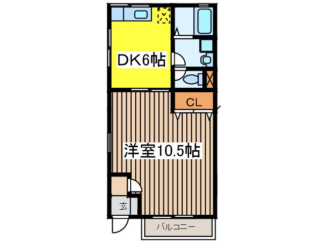 ドエルカルミアＢの物件間取画像