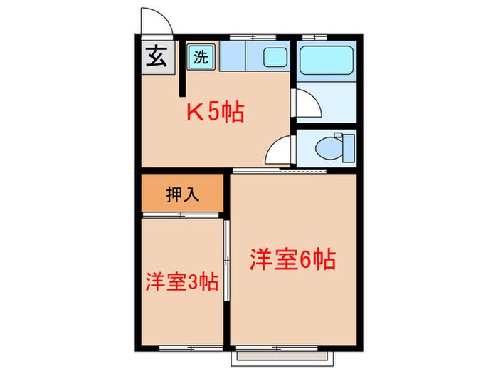 桜道コーポの物件間取画像
