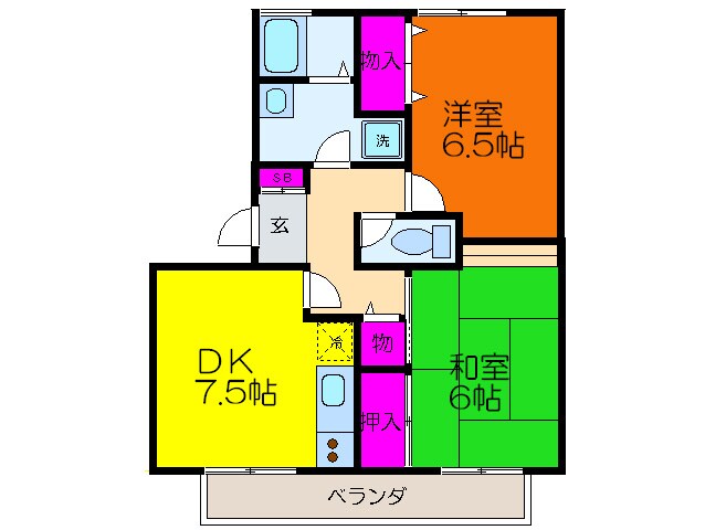 メゾンソレ－ユの物件間取画像