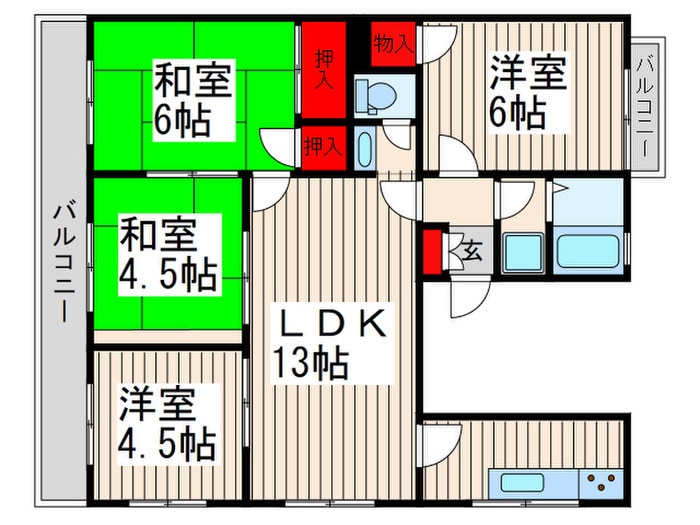 レジデンス弐番館の物件間取画像