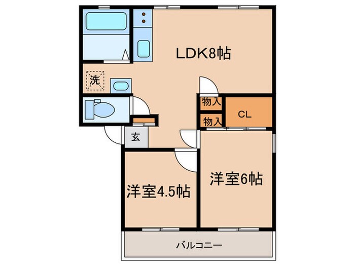 プラムハイツの物件間取画像