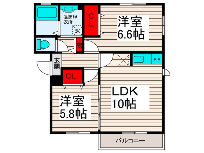 FLAT TENJIN Ⅲの物件間取画像