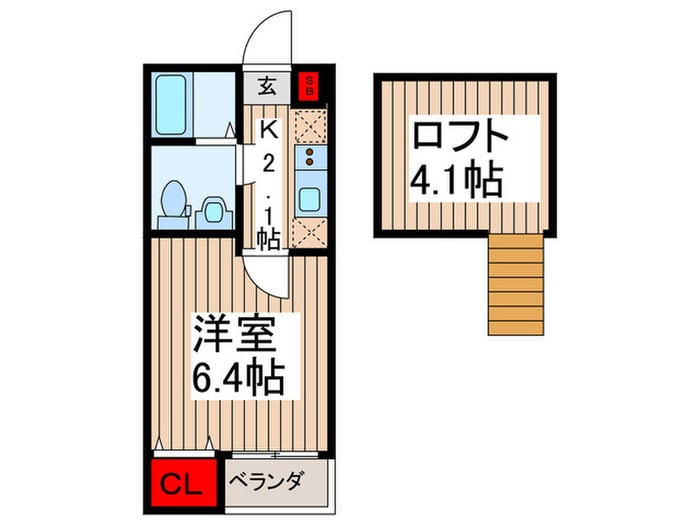 エクセラン柴又の物件間取画像