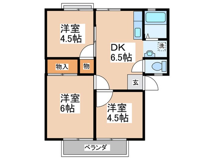 ハイツ小町Ａの物件間取画像