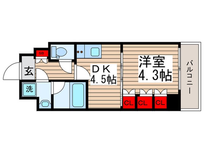 クラスタ越中島の物件間取画像