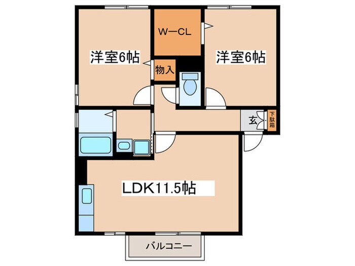 エクセル陽光台の物件間取画像