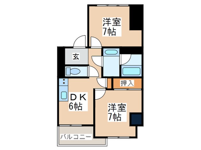 藤が丘音羽ハイツの物件間取画像