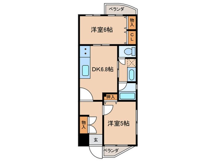 アゼイリア松本の物件間取画像