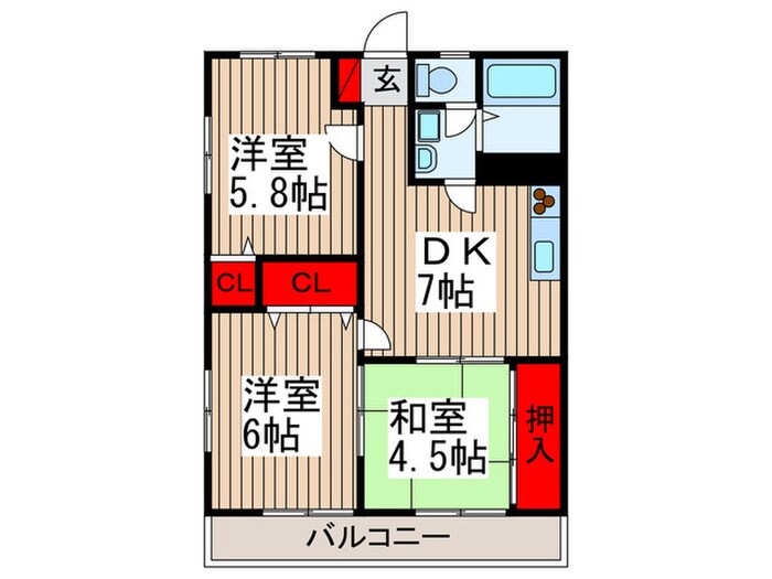 ルヴゥ－ル日進弐番館の物件間取画像