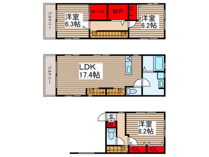 Kolet柏南増尾#02の物件間取画像