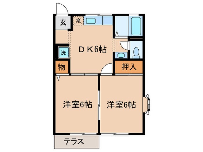 サニ－ハイツＵの物件間取画像