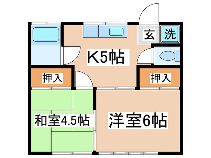 ていほう荘の物件間取画像