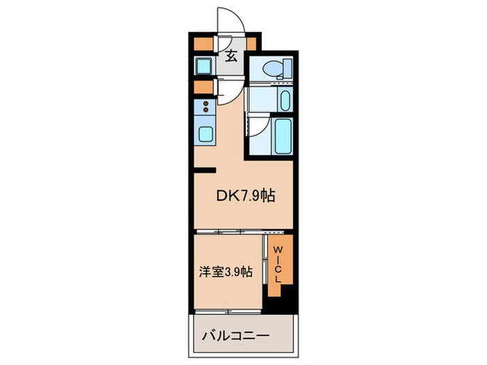 ﾌﾛﾝﾄﾌﾟﾚｲｽ飯田橋ﾚｼﾞﾃﾞﾝｽの物件間取画像