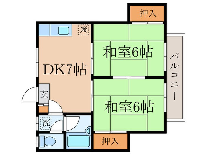 グリーンハイツの物件間取画像