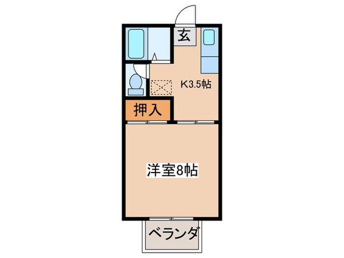 ハイムロ－ザⅡの物件間取画像