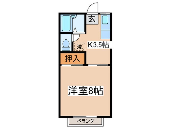 ハイムロ－ザⅢの物件間取画像