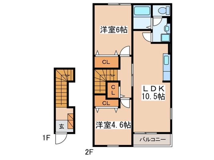 エス・テュエールBの物件間取画像