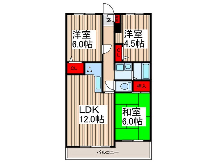 コモ・ウィズテリアの物件間取画像