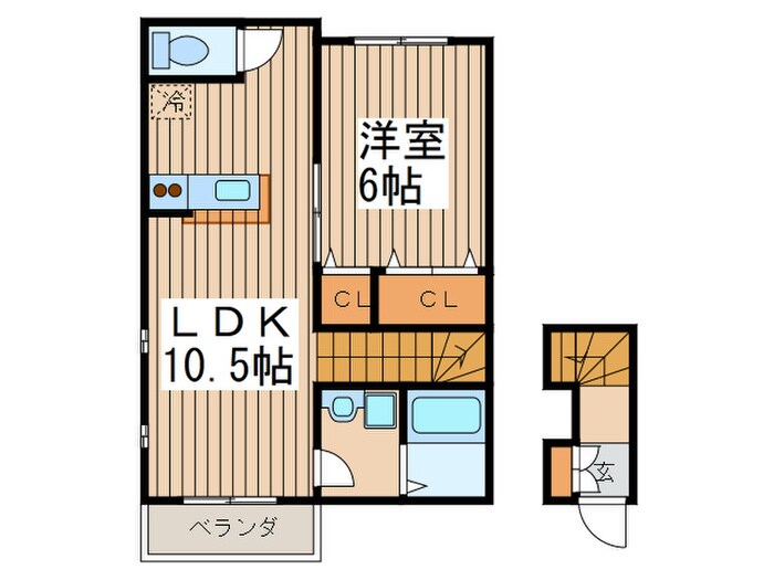 ブリッサＢ棟の物件間取画像