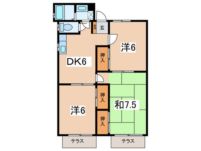 ドエルサンヒルの物件間取画像