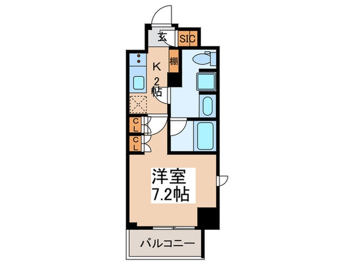 ｸﾚｽﾄｺｰﾄ蔵前ｽﾃｰｼｮﾝﾌﾛﾝﾄの物件間取画像