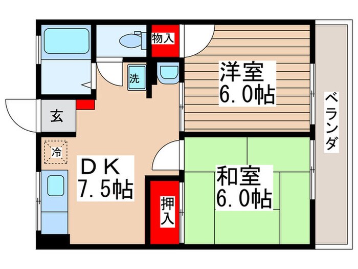 シティハイムハピネスの物件間取画像