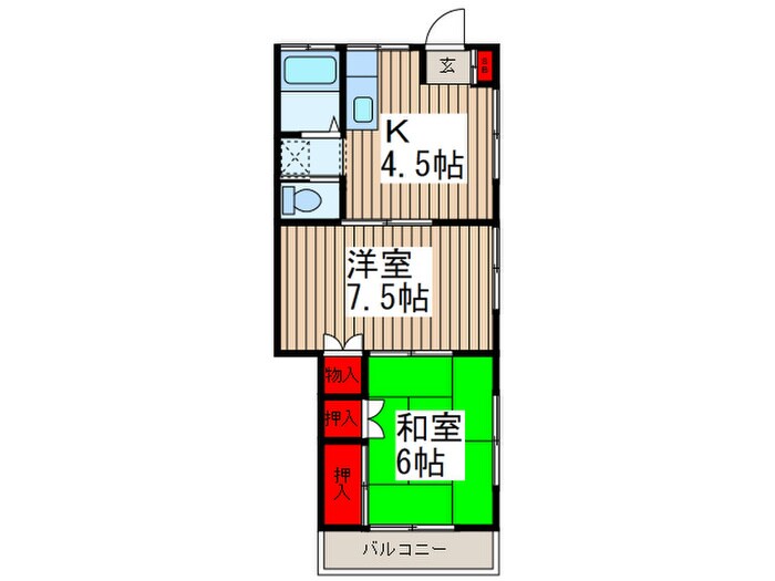 精和コ－ポの物件間取画像