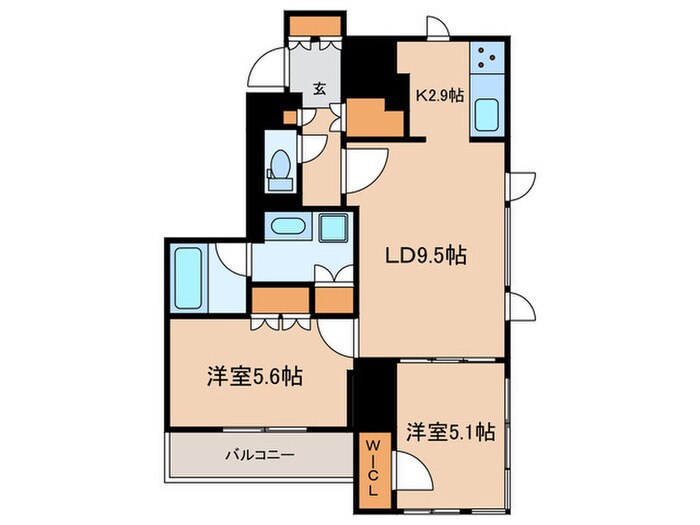 AIFLAT若松河田の物件間取画像