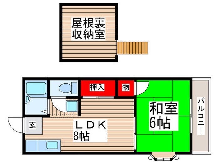 バ－ドピア秋津２号館の物件間取画像