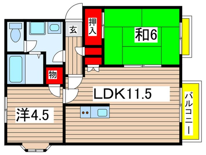 パレシオングリーンヒルズの物件間取画像