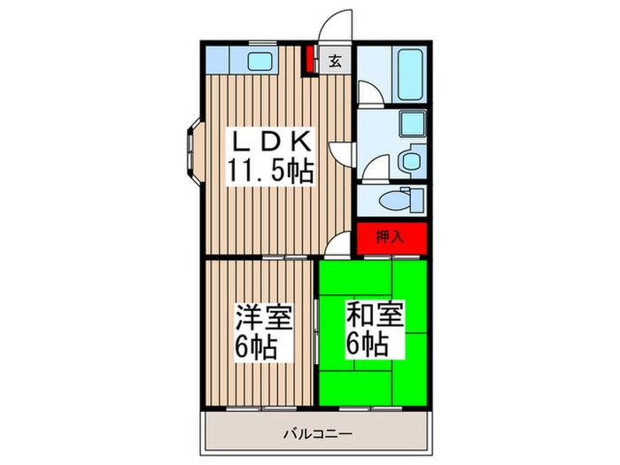 ﾏｲﾝﾊｲﾂの物件間取画像