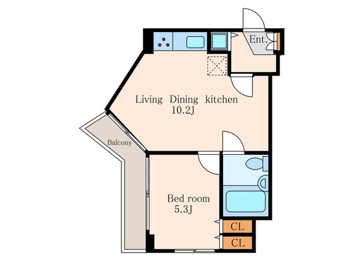 ｲﾝﾍﾟﾘｱﾙ六本木１号館の物件間取画像
