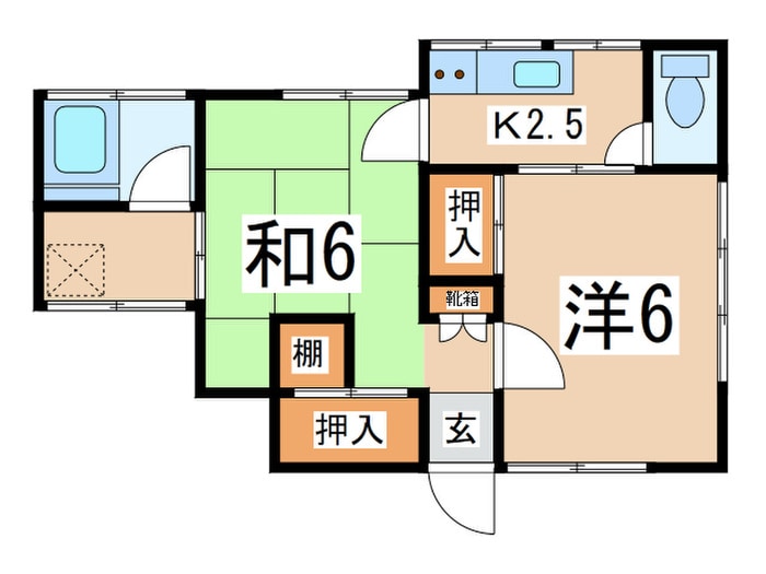 ブルーシエル上町の物件間取画像