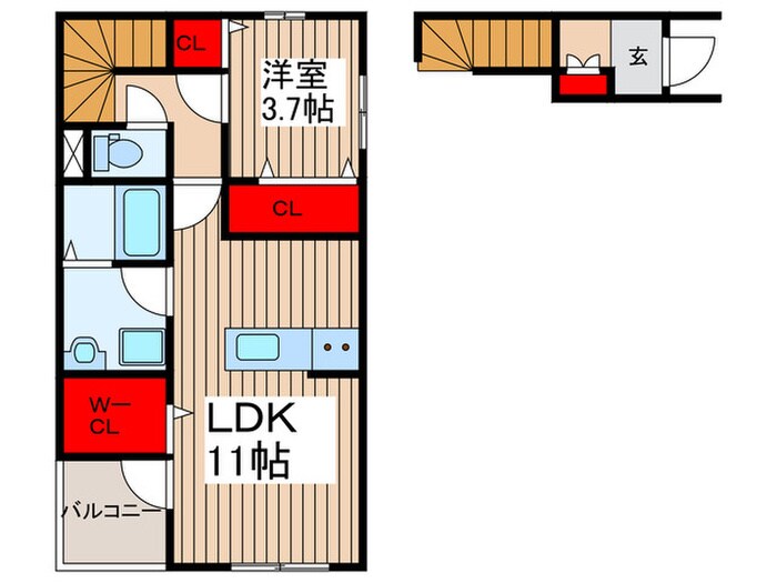 リーブルファイン足立南花畑の物件間取画像