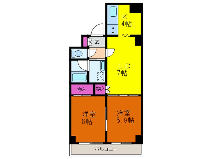 カーサ．プリモの物件間取画像