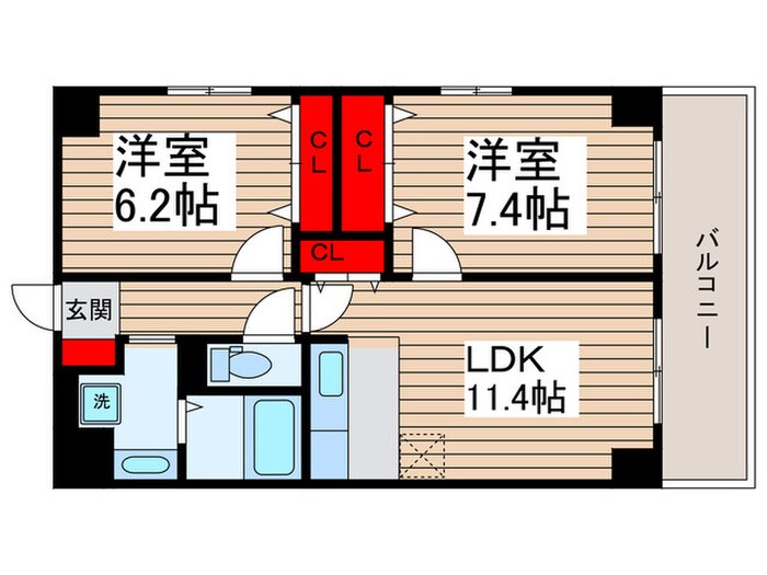 ドｳエル木場公園の物件間取画像