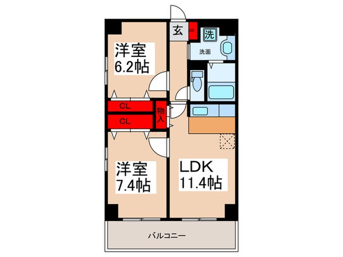 ドｳエル木場公園の物件間取画像