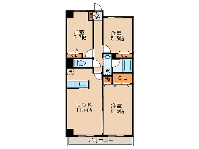 カサベルテ横濱の物件間取画像