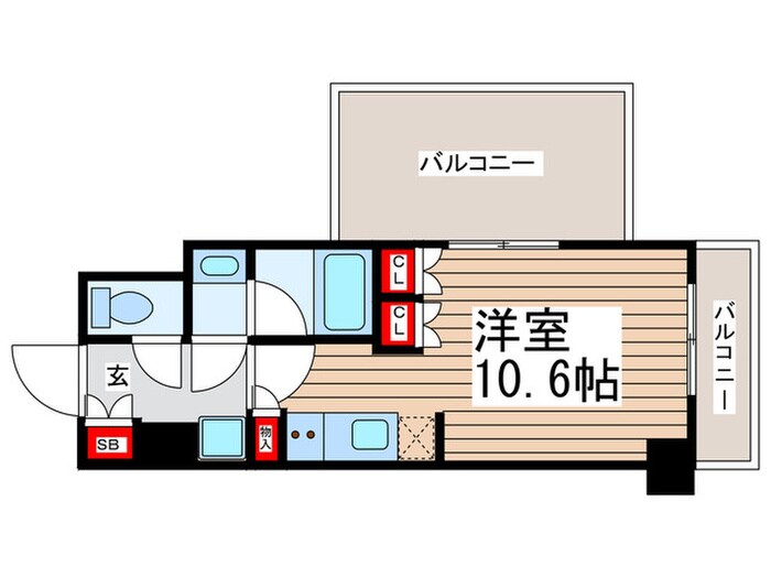 パークハビオ門前仲町の物件間取画像