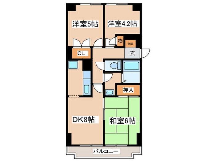 チュリス橋本の物件間取画像