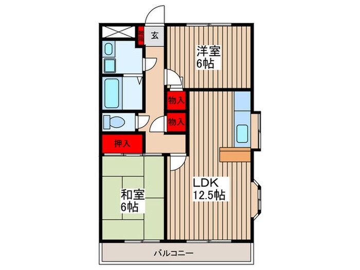 桜ヶ丘ハイツの物件間取画像