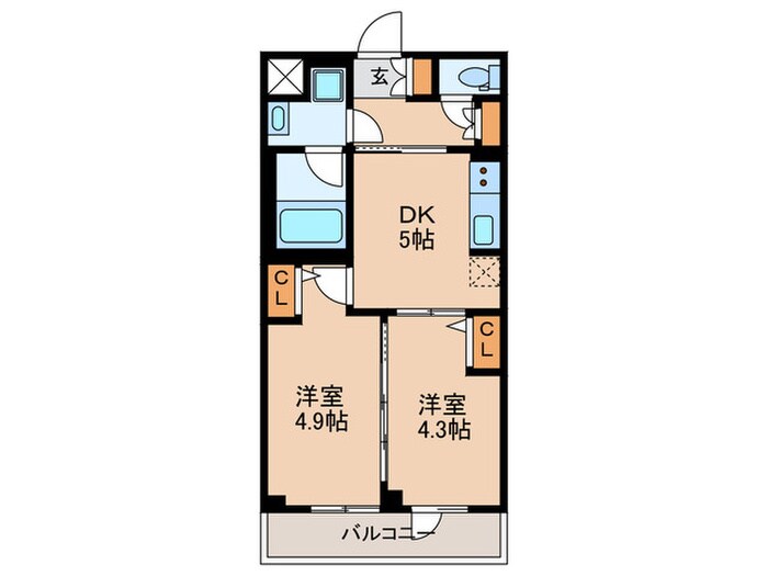 ルフレ田園調布南(104)の物件間取画像