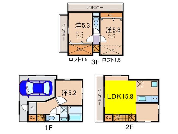 西中延３丁目戸建の物件間取画像