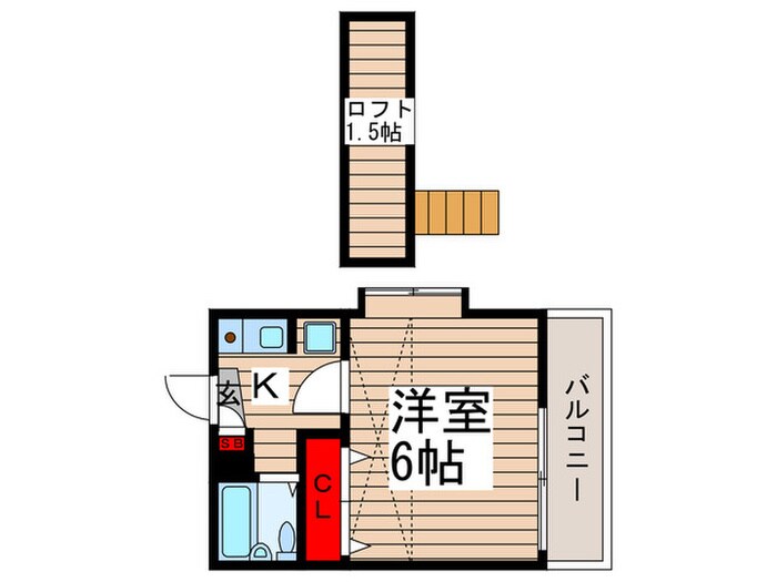 ウッディパレス松戸の物件間取画像